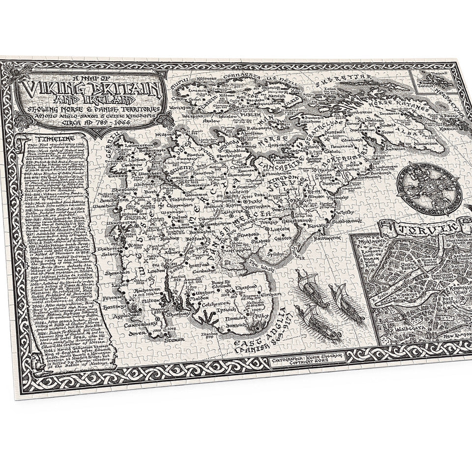 Viking Britain Map 1000 piece Jigsaw Puzzle