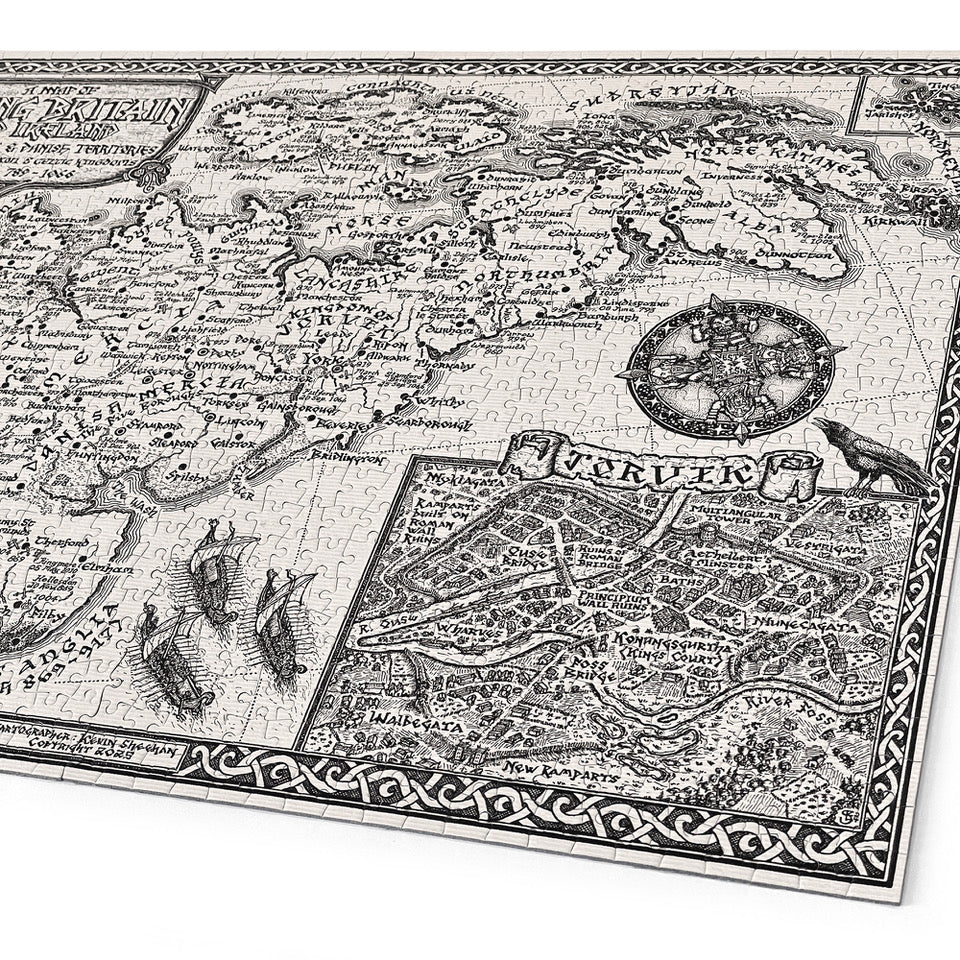 Viking Map of Britain & Ireland - 1000 piece Jigsaw Puzzle – Geopacks