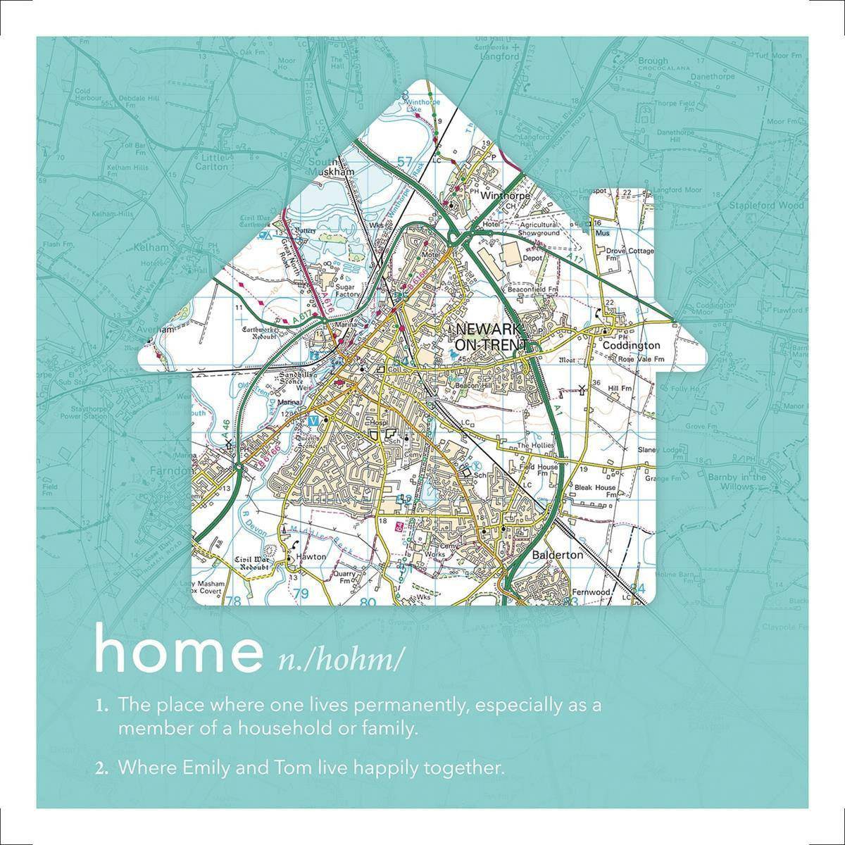 Personalised Framed Dictionary Definition Map - Home – Geopacks