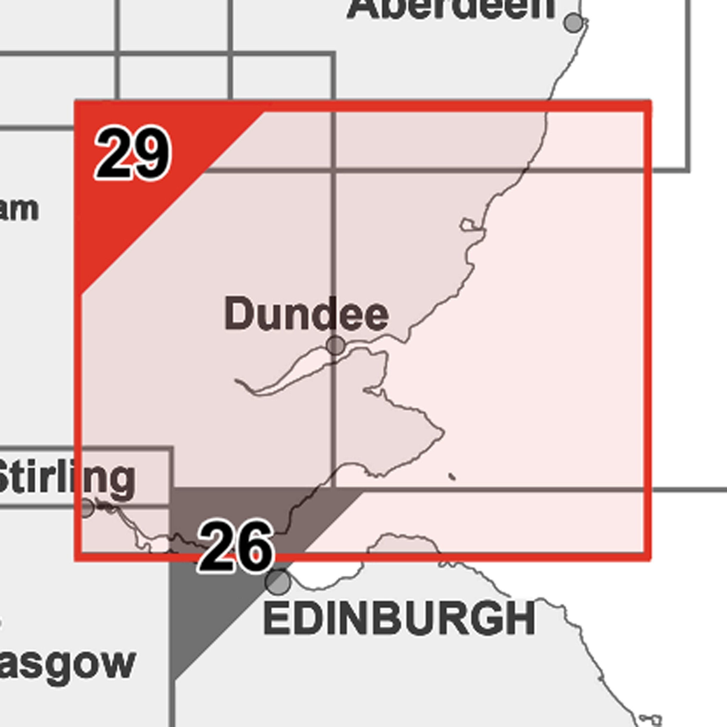 Fife Postcode Breakdown Map Angus, Tayside and Fife Postcode Wall Map - Sector Map 29 – Geopacks