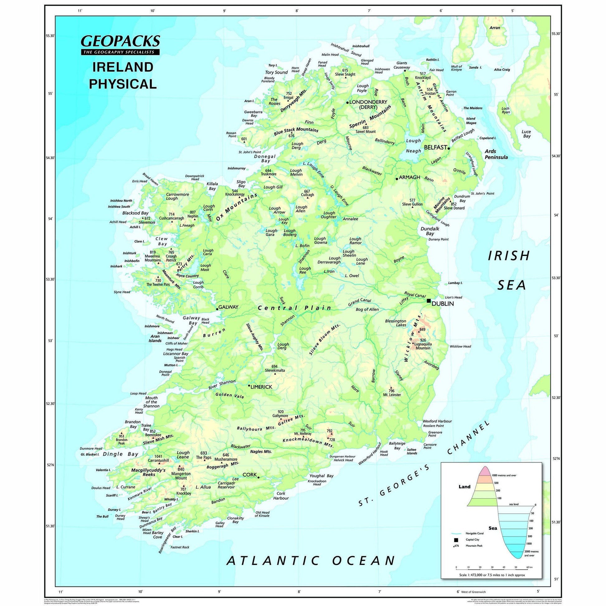 Wall Maps - Childrens Reversible Political/Physical Educational Wall Maps