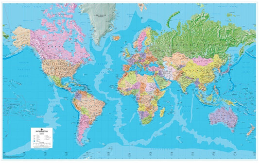 Wall Maps - Giant World Political Wall Map