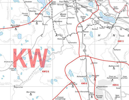 Wall Maps - John O'Groats, Shetlands And Orkneys Postcode Wall Map - Sector Map 35