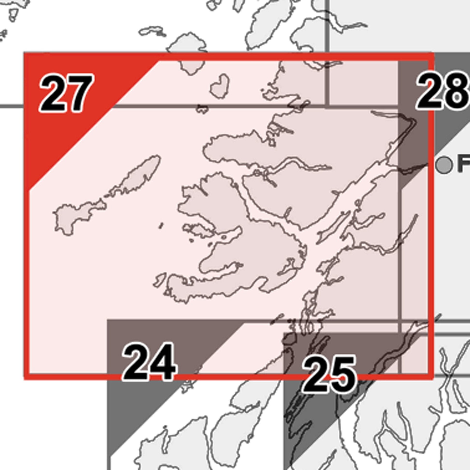 Wall Maps - Mull And Tiree Postcode Wall Map - Sector Map 27