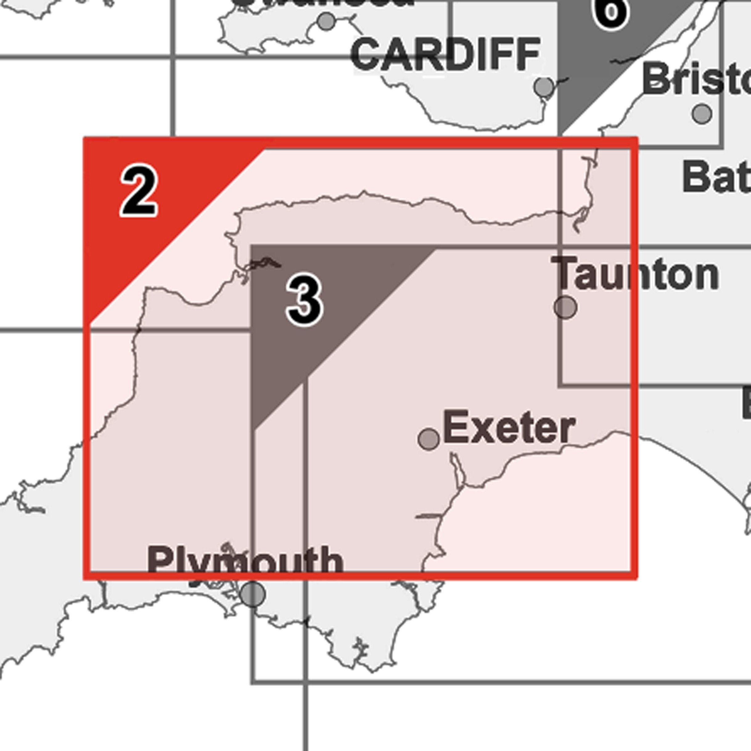 Detailed Devon Postcode Map North Devon Postcode Map - Torquay, Taunton, Weston, Ilminster – Geopacks