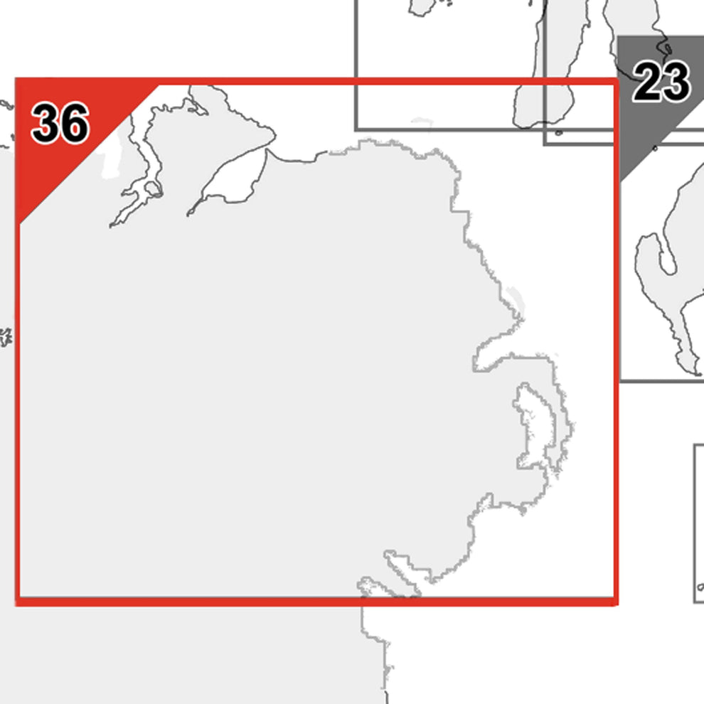 Py47 Ireland Postcode Northern Ireland (Belfast) Postcode Wall Map - Sector Map 36 โ Geopacks