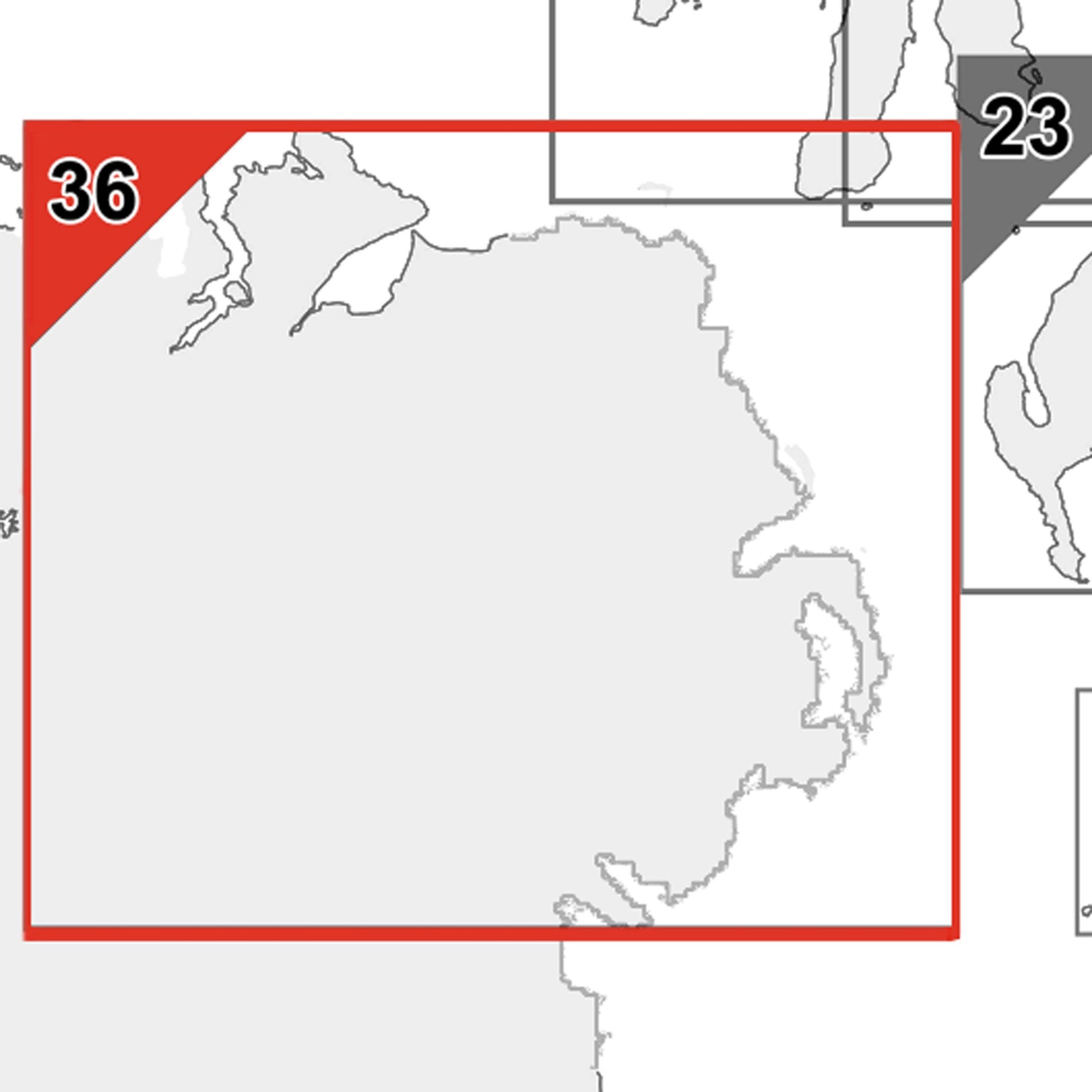 Wall Maps - Northern Ireland (Belfast) Postcode Wall Map - Sector Map 36