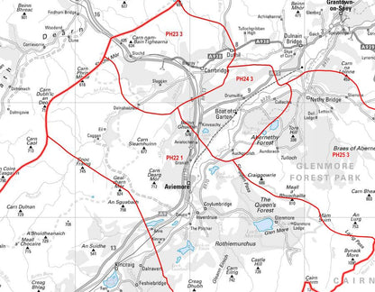 Wall Maps - Scottish Highlands (Central) Postcode Wall Map - Sector Map 31
