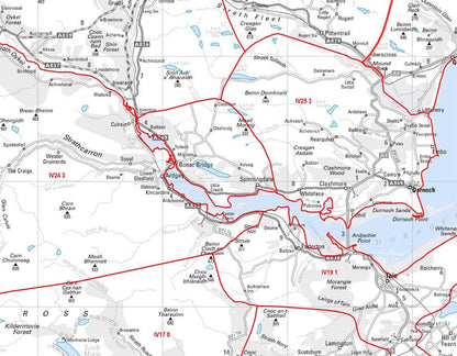 Wall Maps - Scottish Highlands (North) - Postcode Sector Map 34