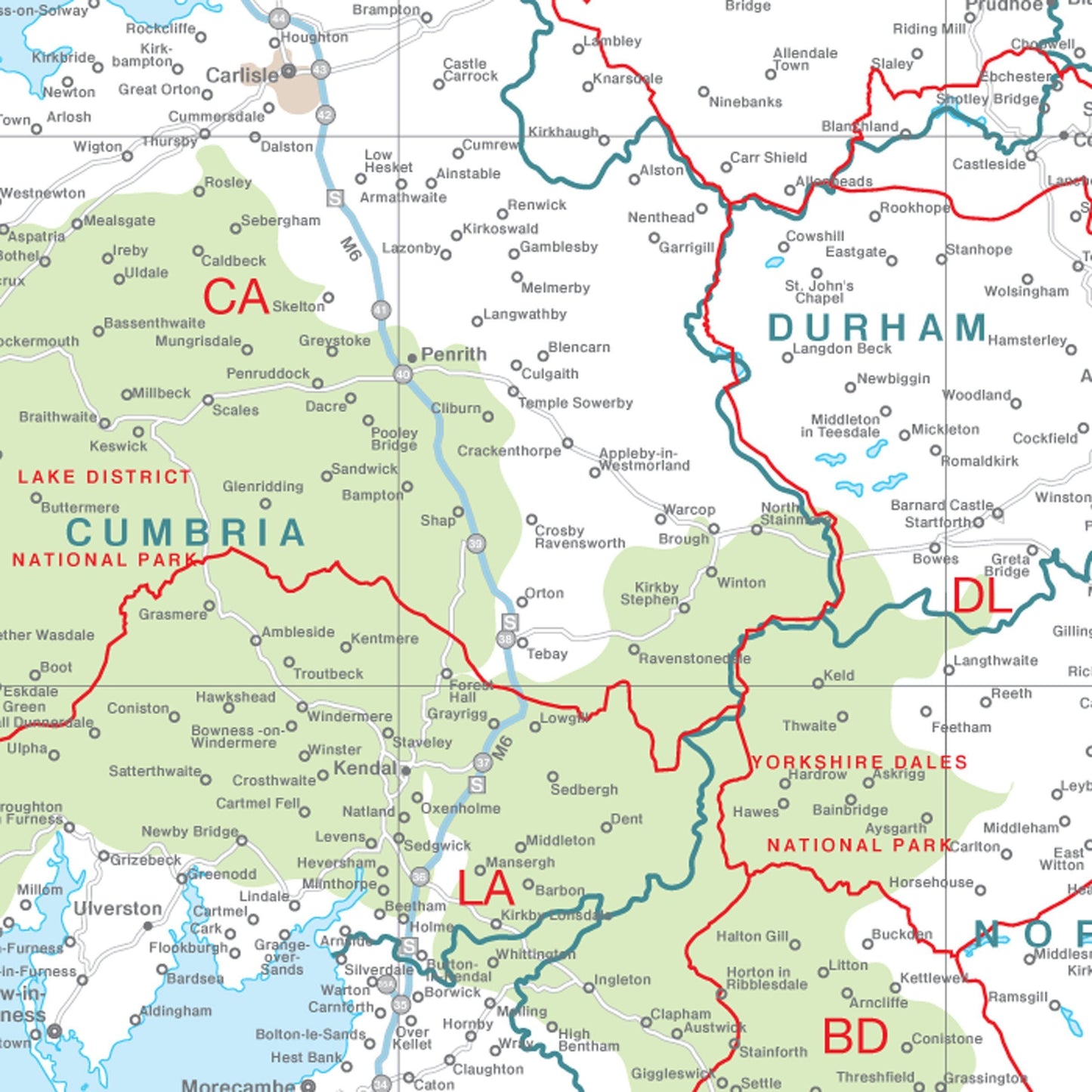 Wall Maps - Supersize GB Postcode Area Wall Map