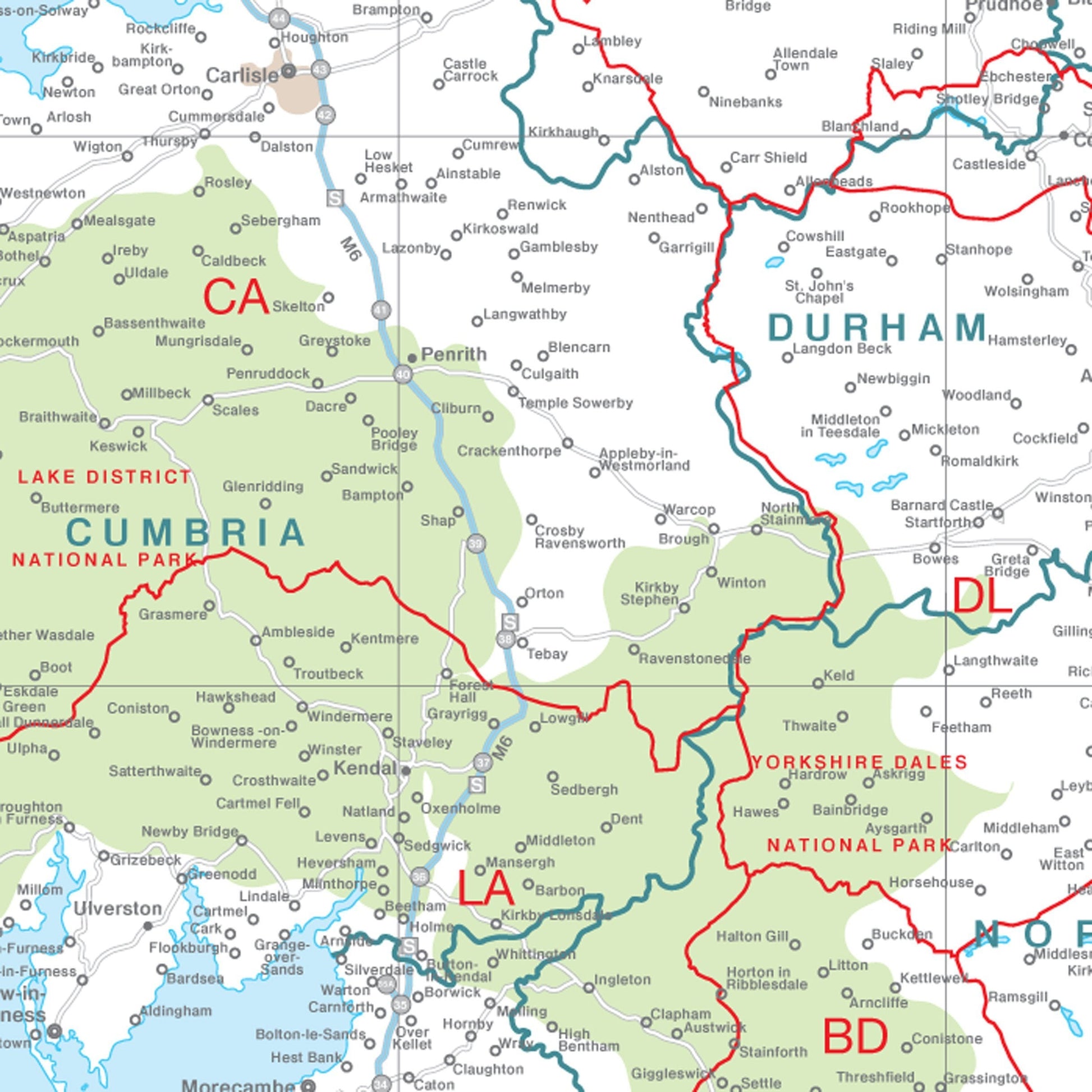 Wall Maps - Supersize GB Postcode Area Wall Map