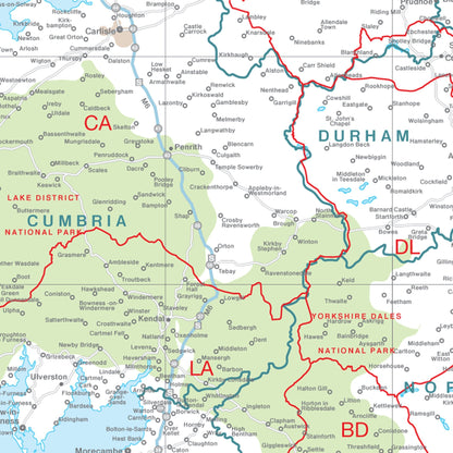 Wall Maps - Supersize GB Postcode Area Wall Map