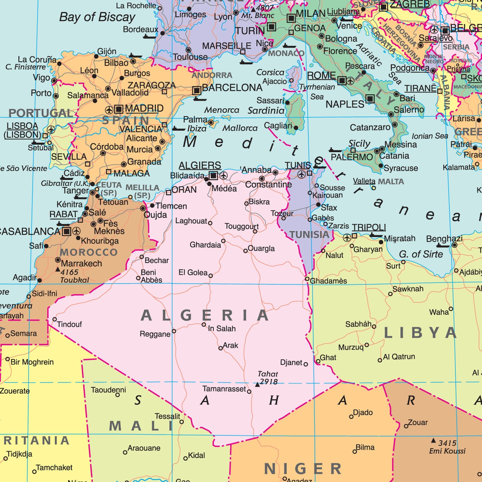 Wall Maps - World Political Wall Map