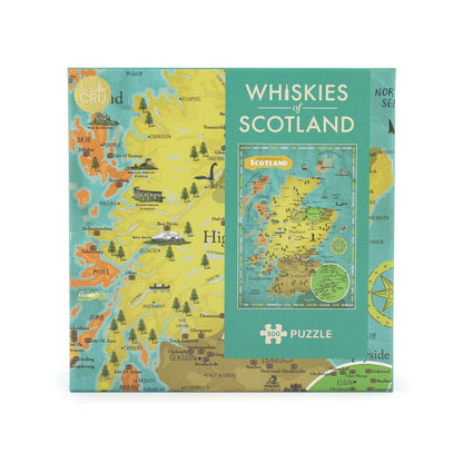 Whiskies of Scotland Map 500 Piece Puzzle