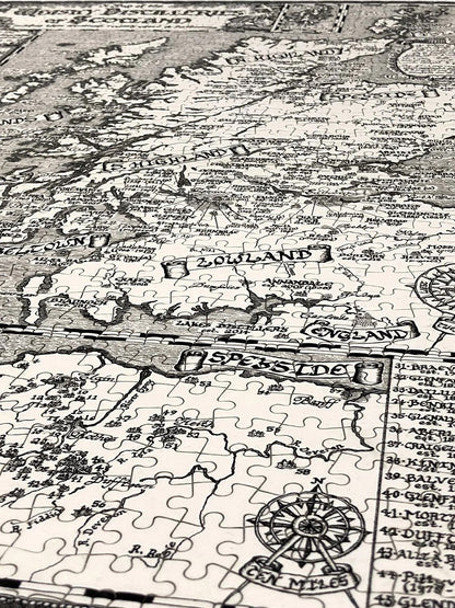 Scotland Whisky Map Jigsaw Puzzle - 1000 pieces