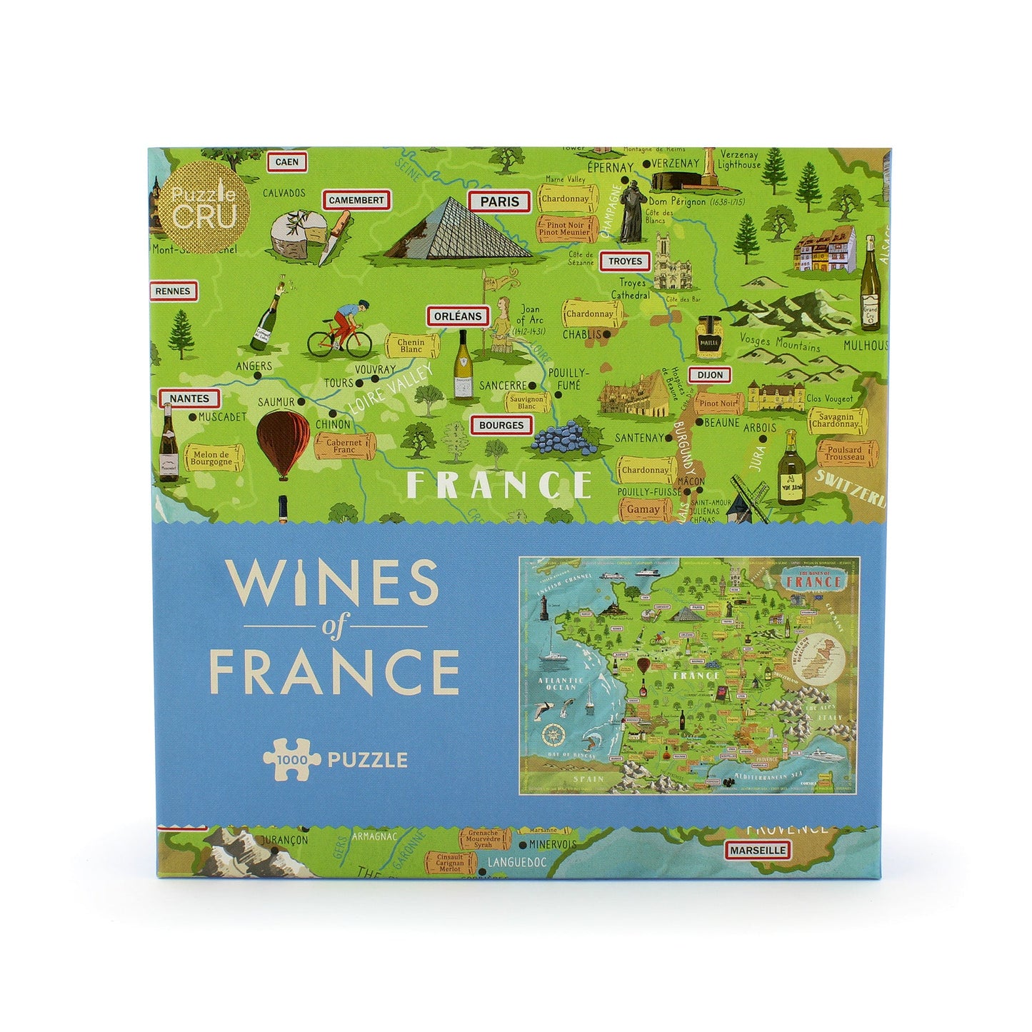 Wines of France Map 1000 Piece Jigsaw Puzzle