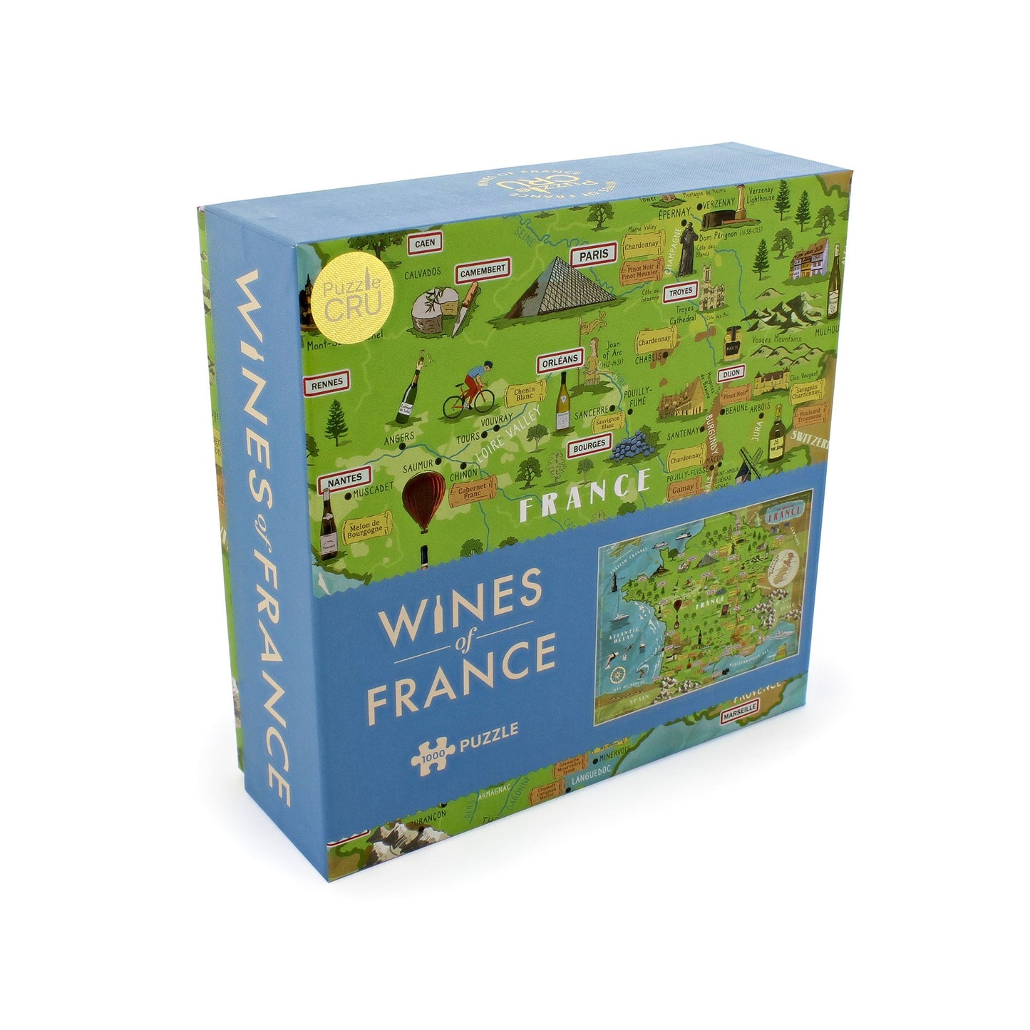 Wines of France Map 1000 Piece Jigsaw Puzzle
