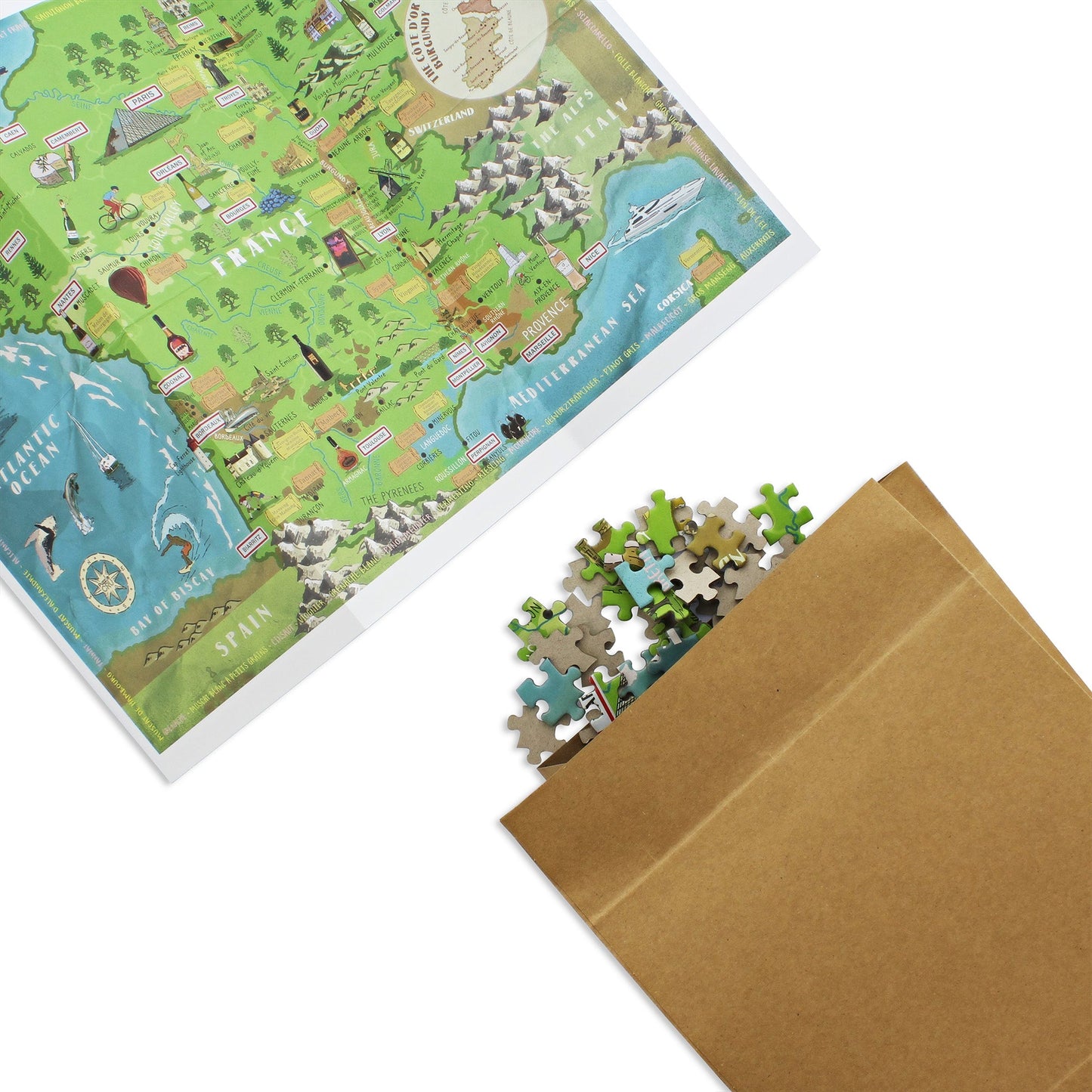 Wines of France Map 1000 Piece Jigsaw Puzzle