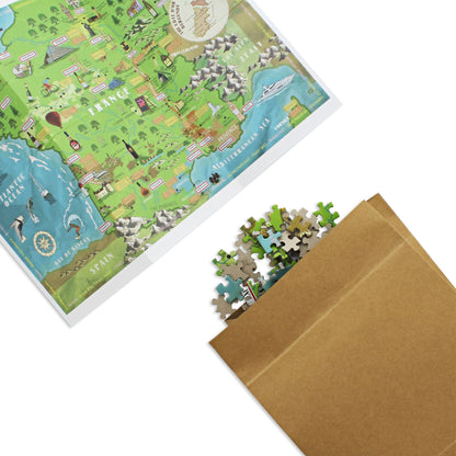 Wines of France Map 1000 Piece Jigsaw Puzzle