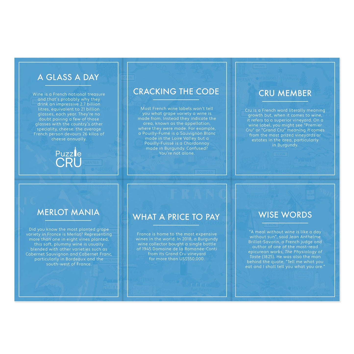 Wines of France Map 1000 Piece Jigsaw Puzzle