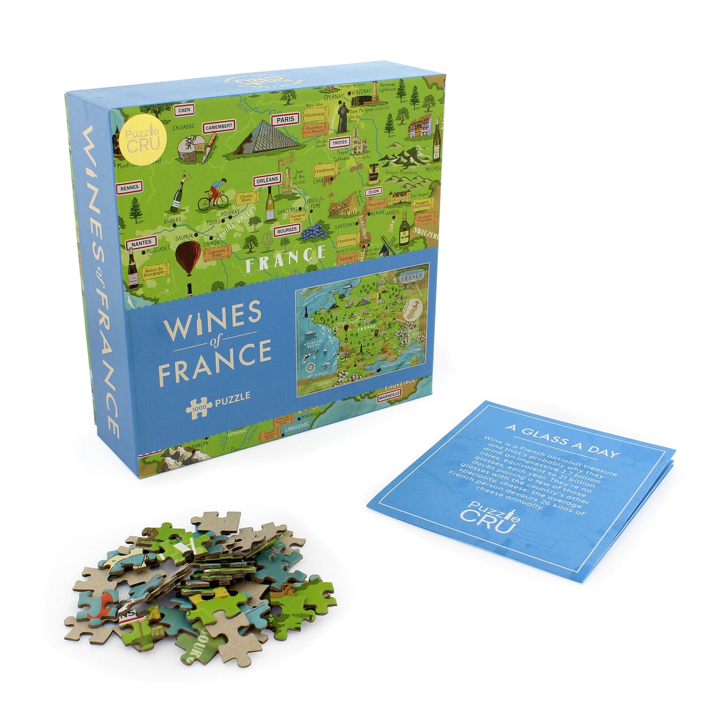 Wines of France Map 1000 Piece Jigsaw Puzzle