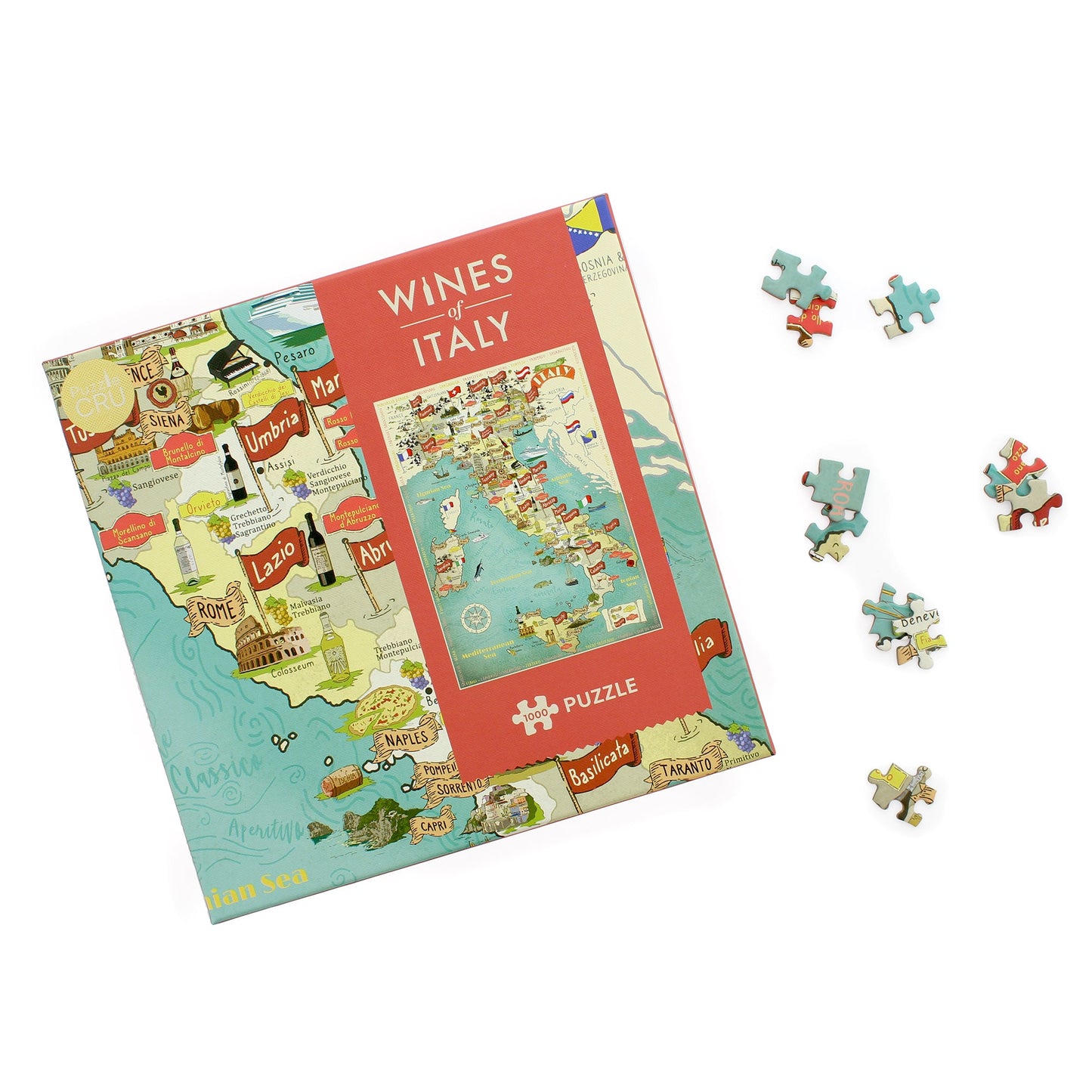 Wines of Italy Map 1000 Piece Jigsaw Puzzle