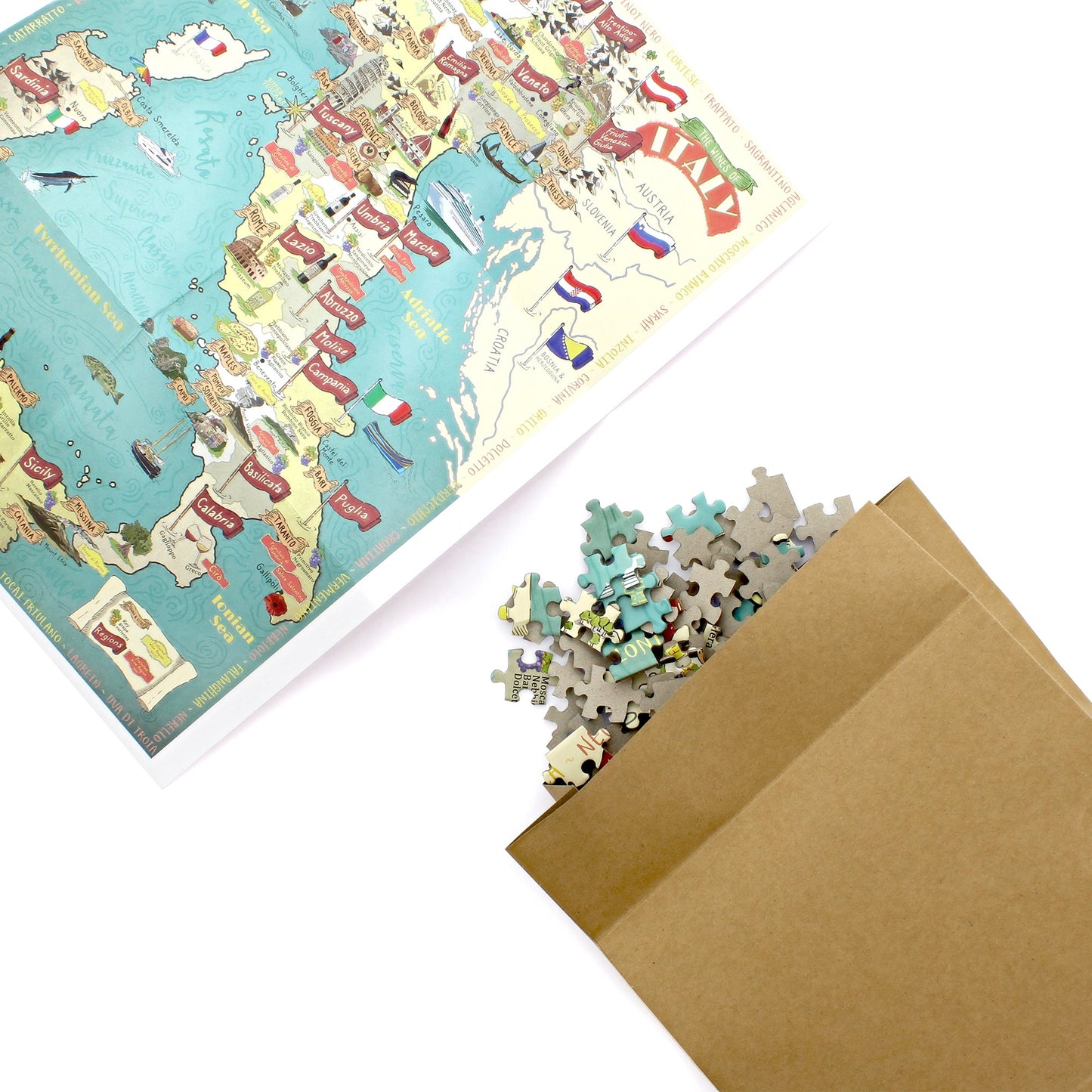 Wines of Italy Map 1000 Piece Jigsaw Puzzle