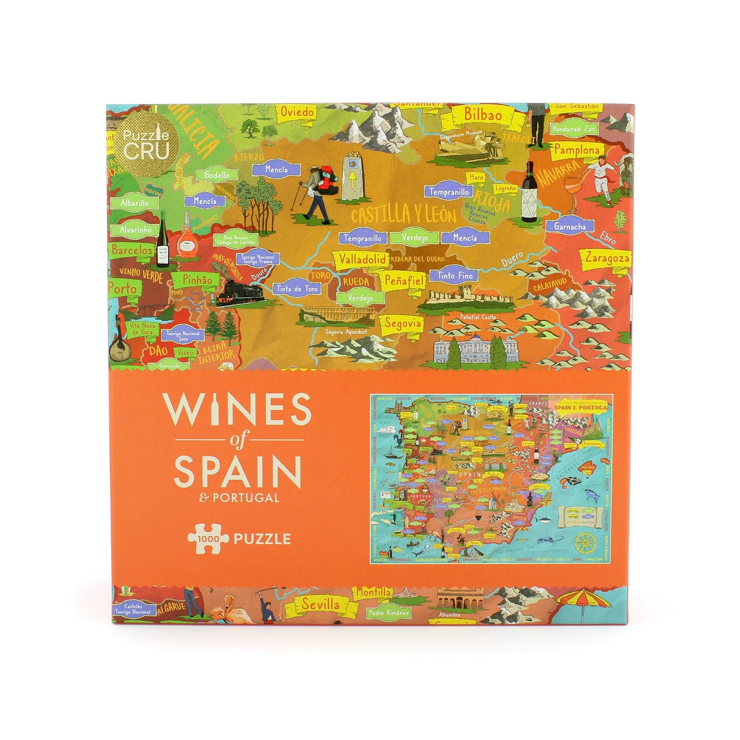 Wines of Spain and Portugal Map 1000 Piece Jigsaw Puzzle