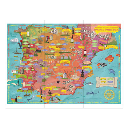 Wines of Spain and Portugal Map 1000 Piece Jigsaw Puzzle