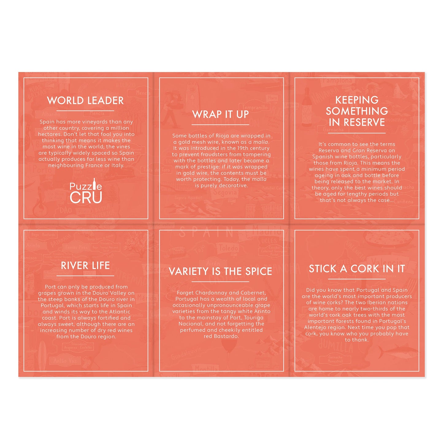 Wines of Spain and Portugal Map 1000 Piece Jigsaw Puzzle