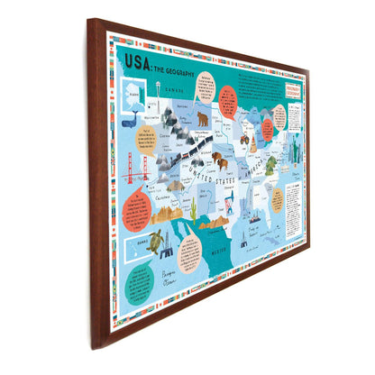 USA Educational Wall Map - Prisoners of Geography