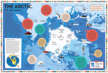 Arctic Educational Wall Map - Prisoners of Geography