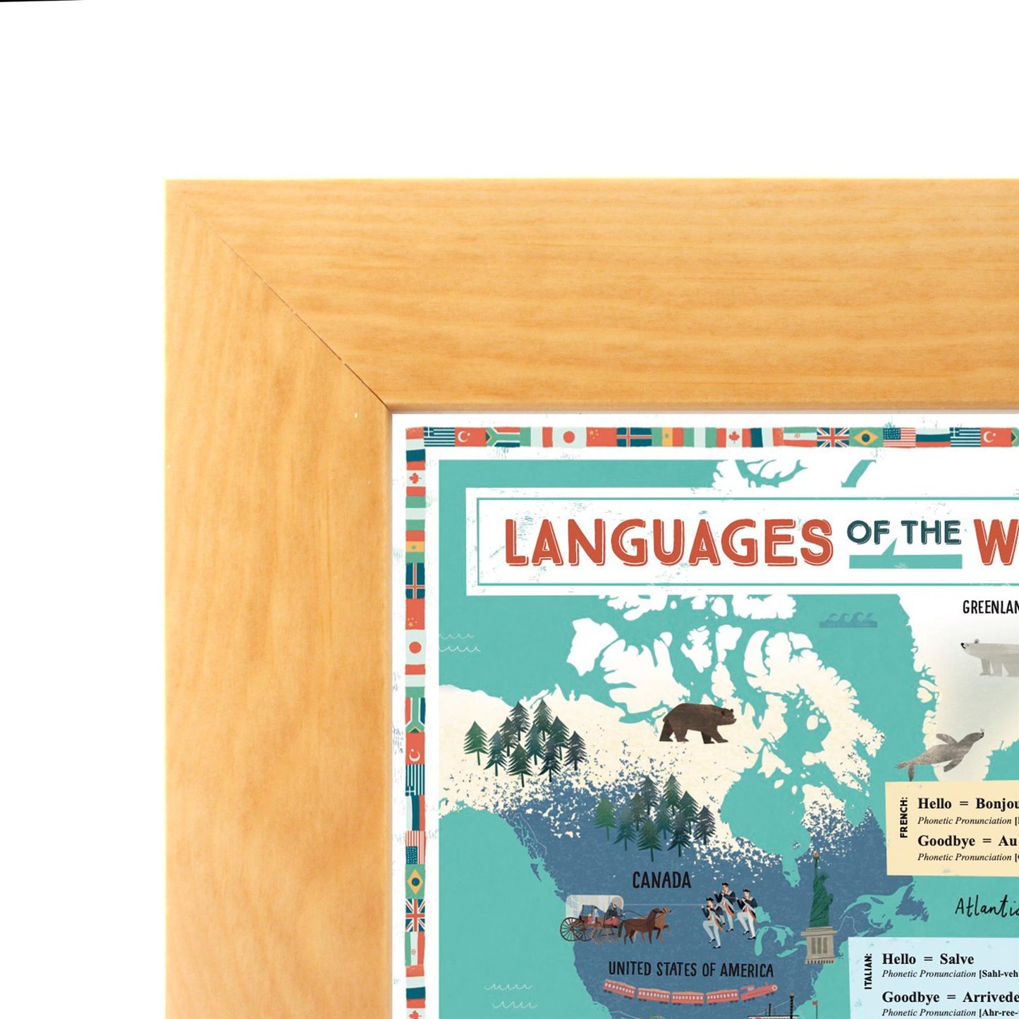 Languages Of The World Educational Wall Map - Prisoners of Geography