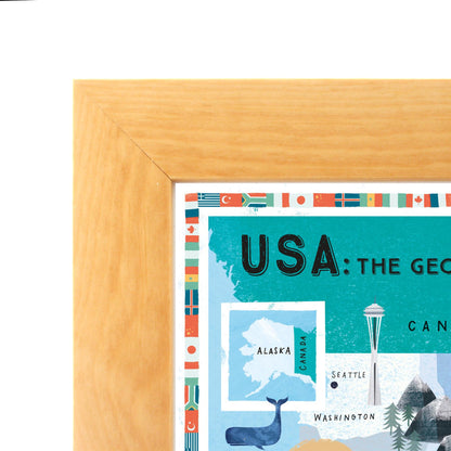 USA Educational Wall Map - Prisoners of Geography