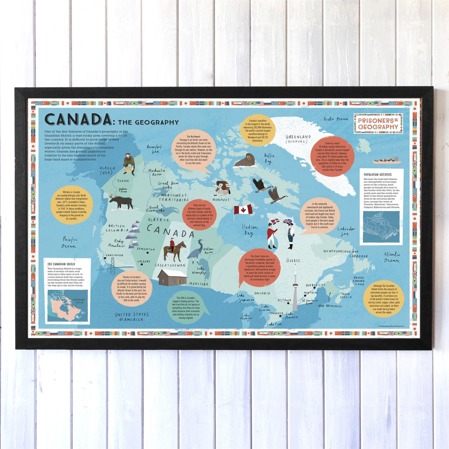Canada Educational Wall Map - Prisoners of Geography