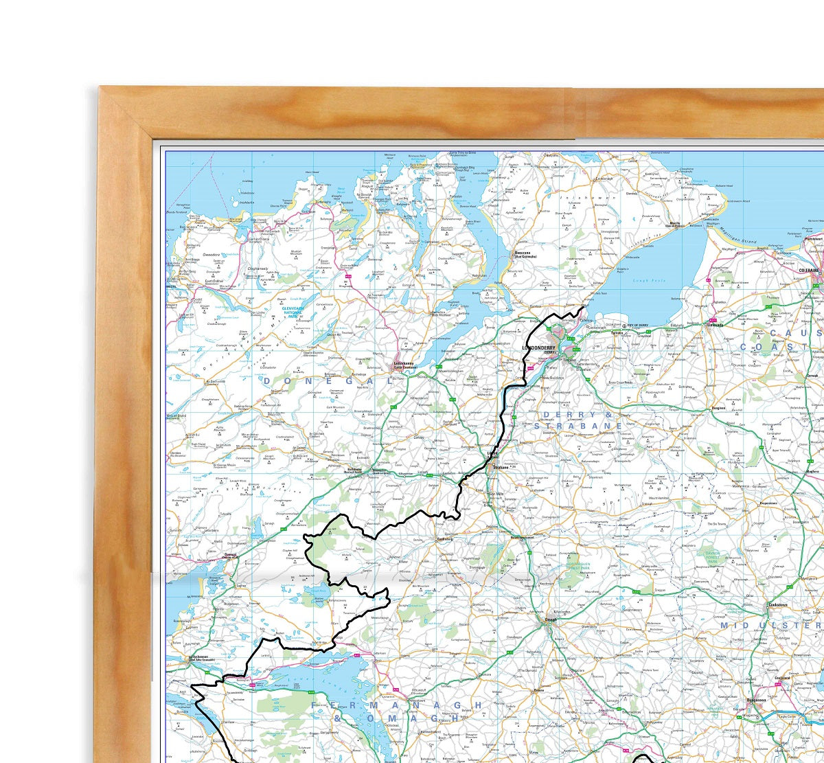 Northern Ireland Road Map  - Wall Map of Northern Ireland