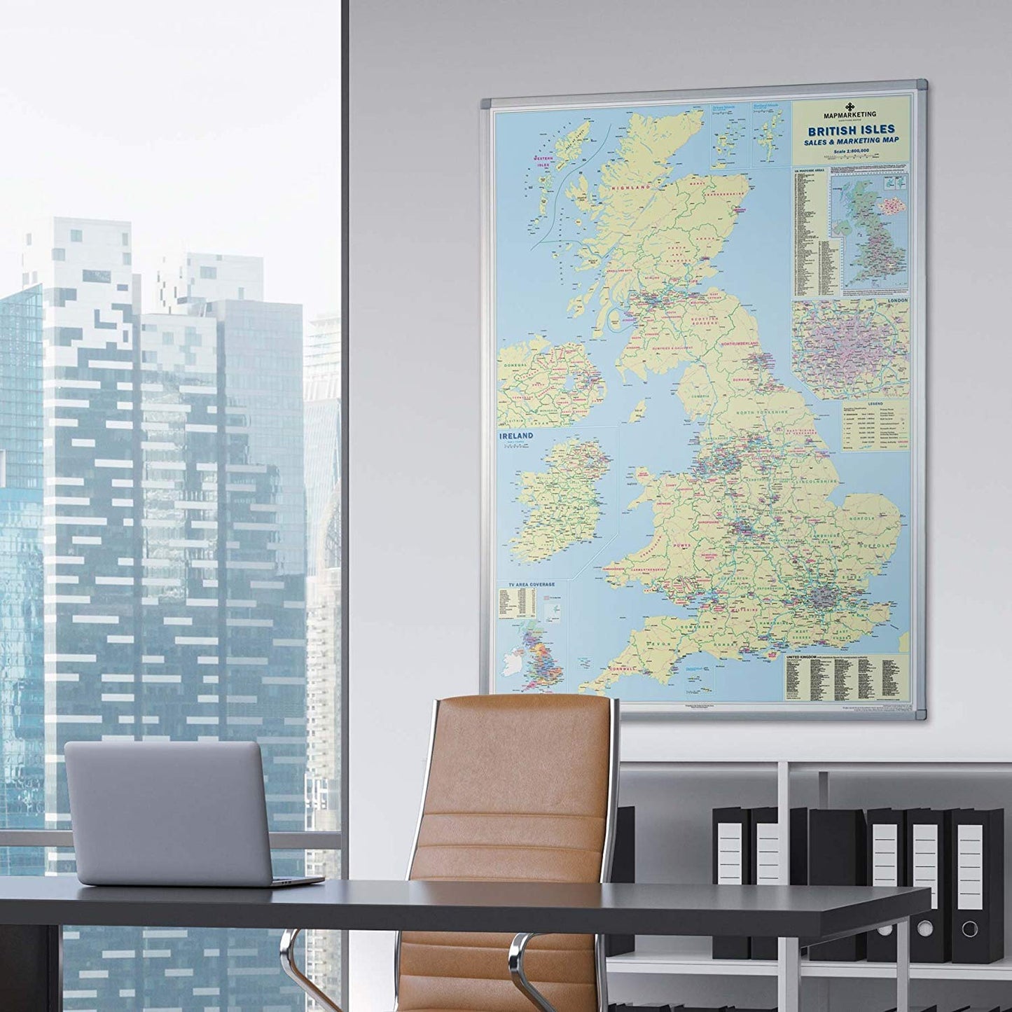 UK Sales and Marketing Wall Map