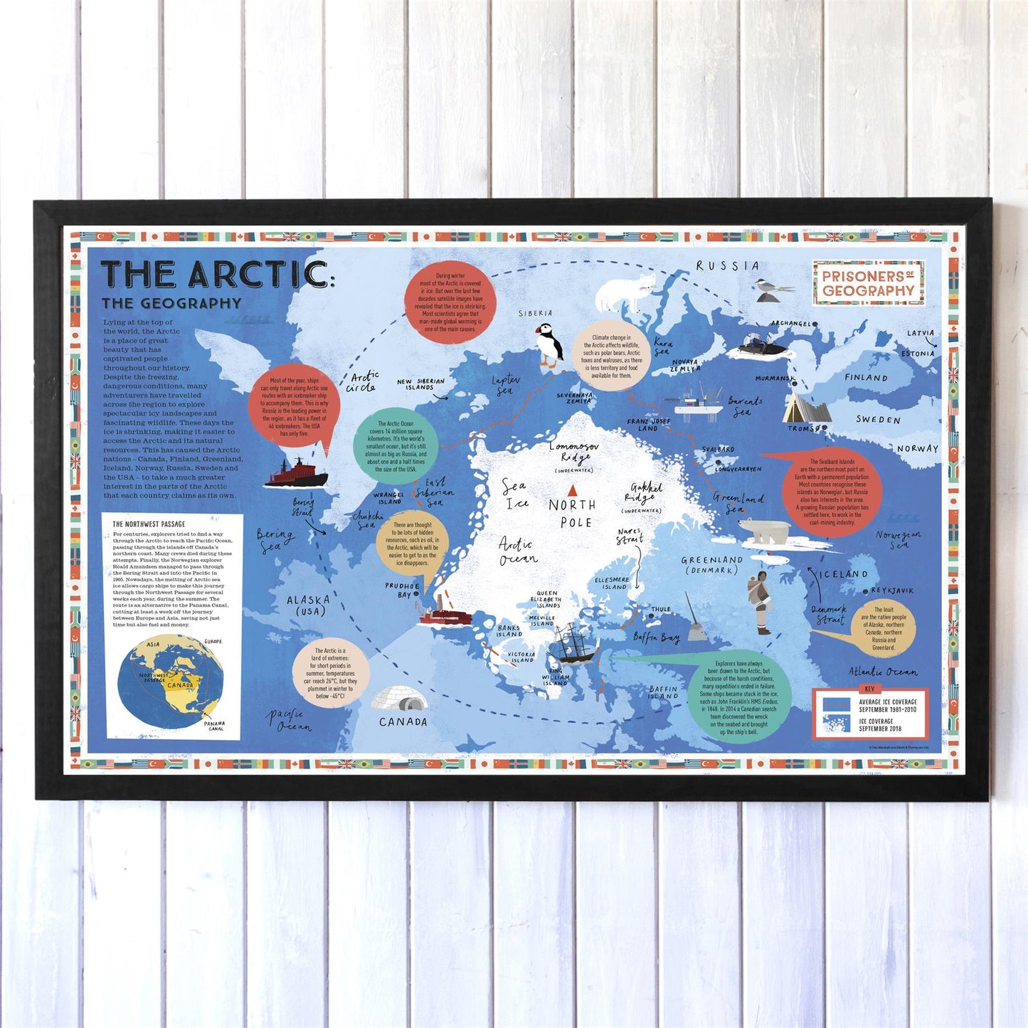 Arctic Educational Wall Map - Prisoners of Geography