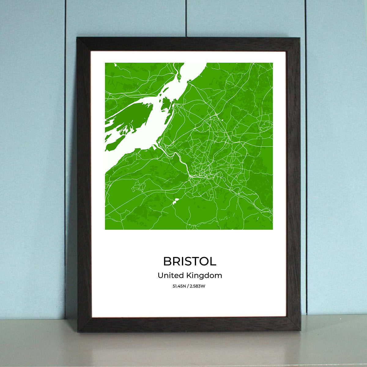 Bristol City Map Wall Art