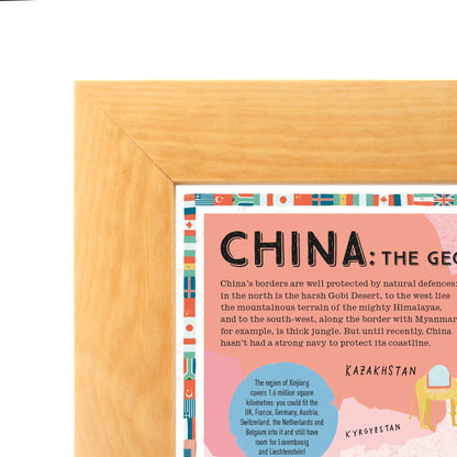 China Educational Wall Map - Prisoners of Geography