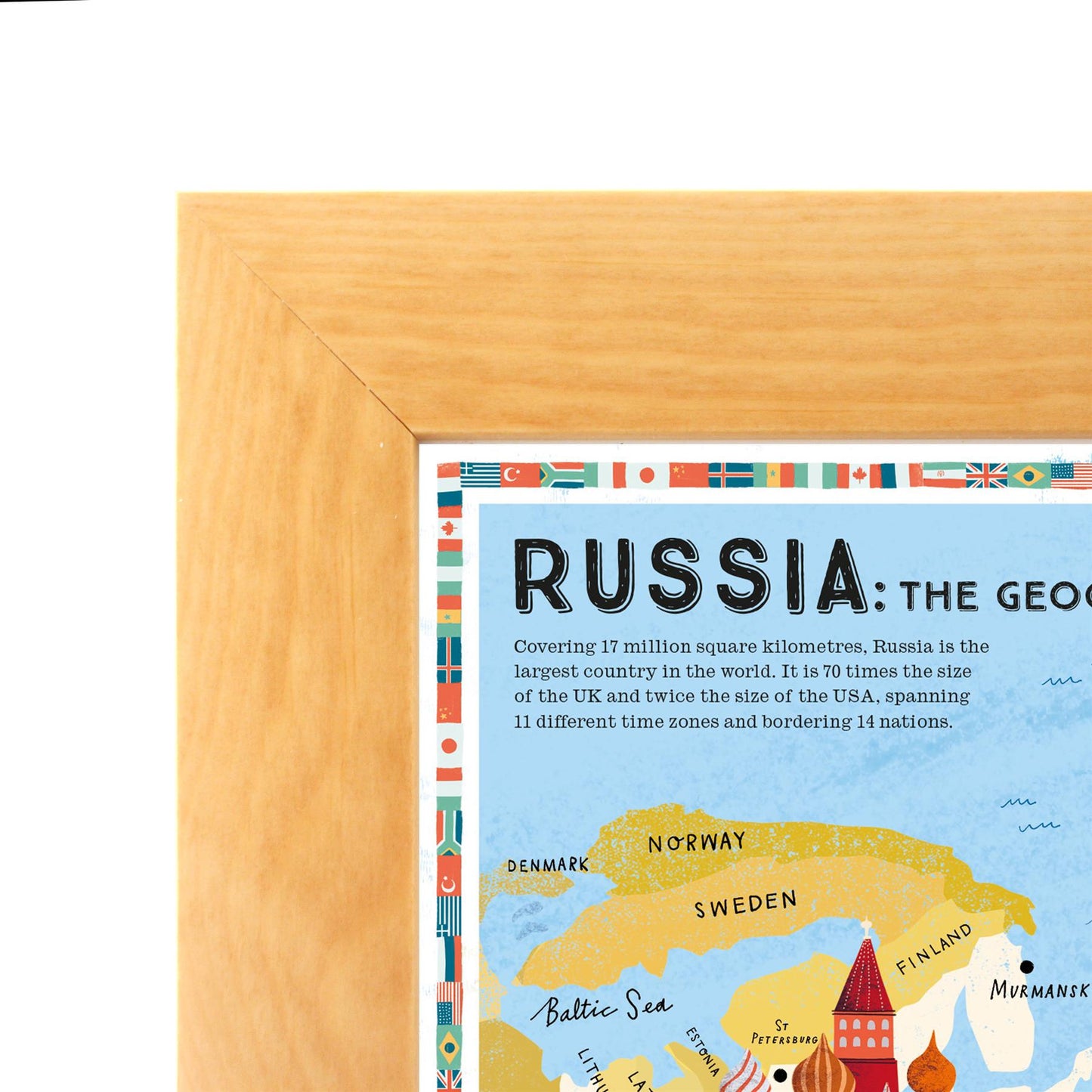 Russia Educational Wall Map - Prisoners of Geography