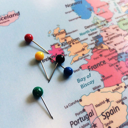 World Map Pinboard