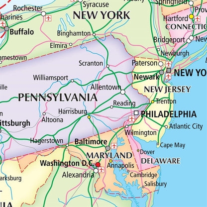 Maps - USA Laminated Political Wall Map