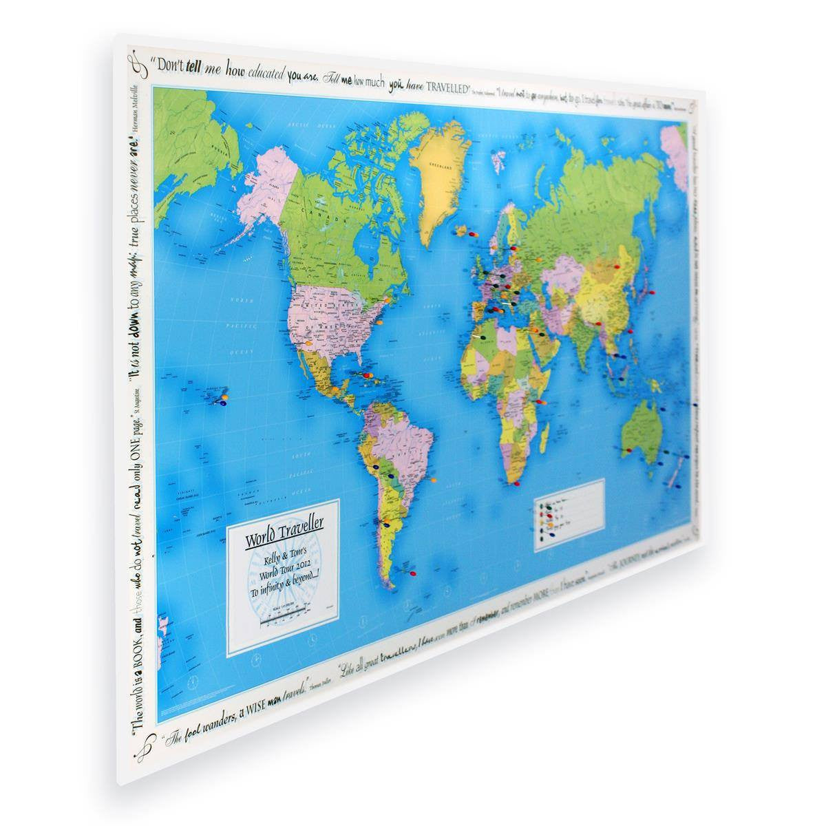 Wall Map - Personalised World Traveller Map