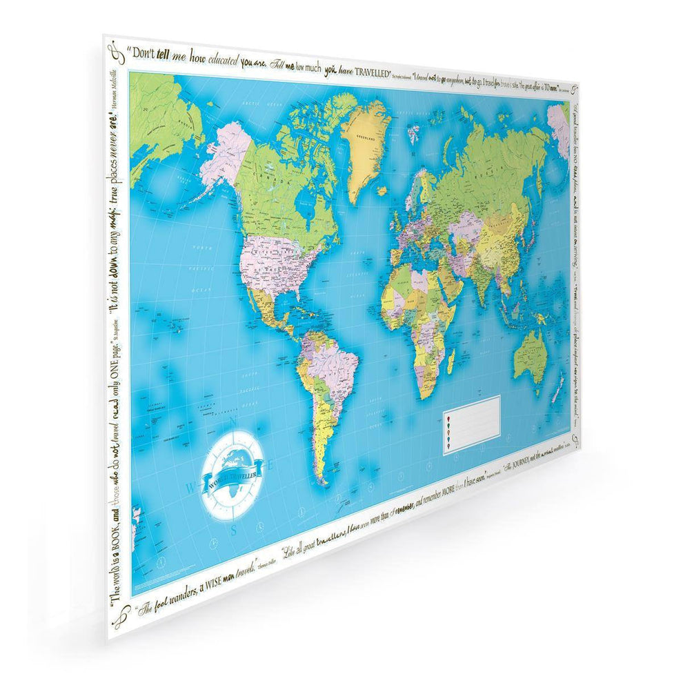 World Traveller Map | World Map Gifts – Geopacks