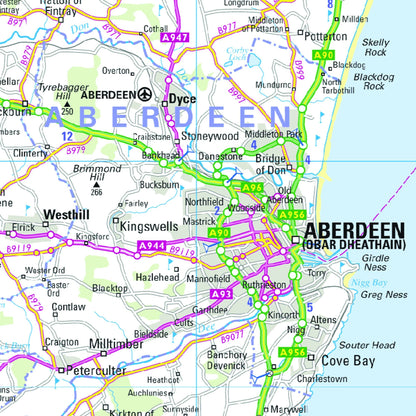 Wall Maps - Northern Scotland, Orkney And Shetland Regional Road Map - Wall Map 1