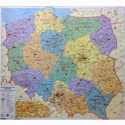 Wall Maps - Polish Administrative Wall Map - Poland Map