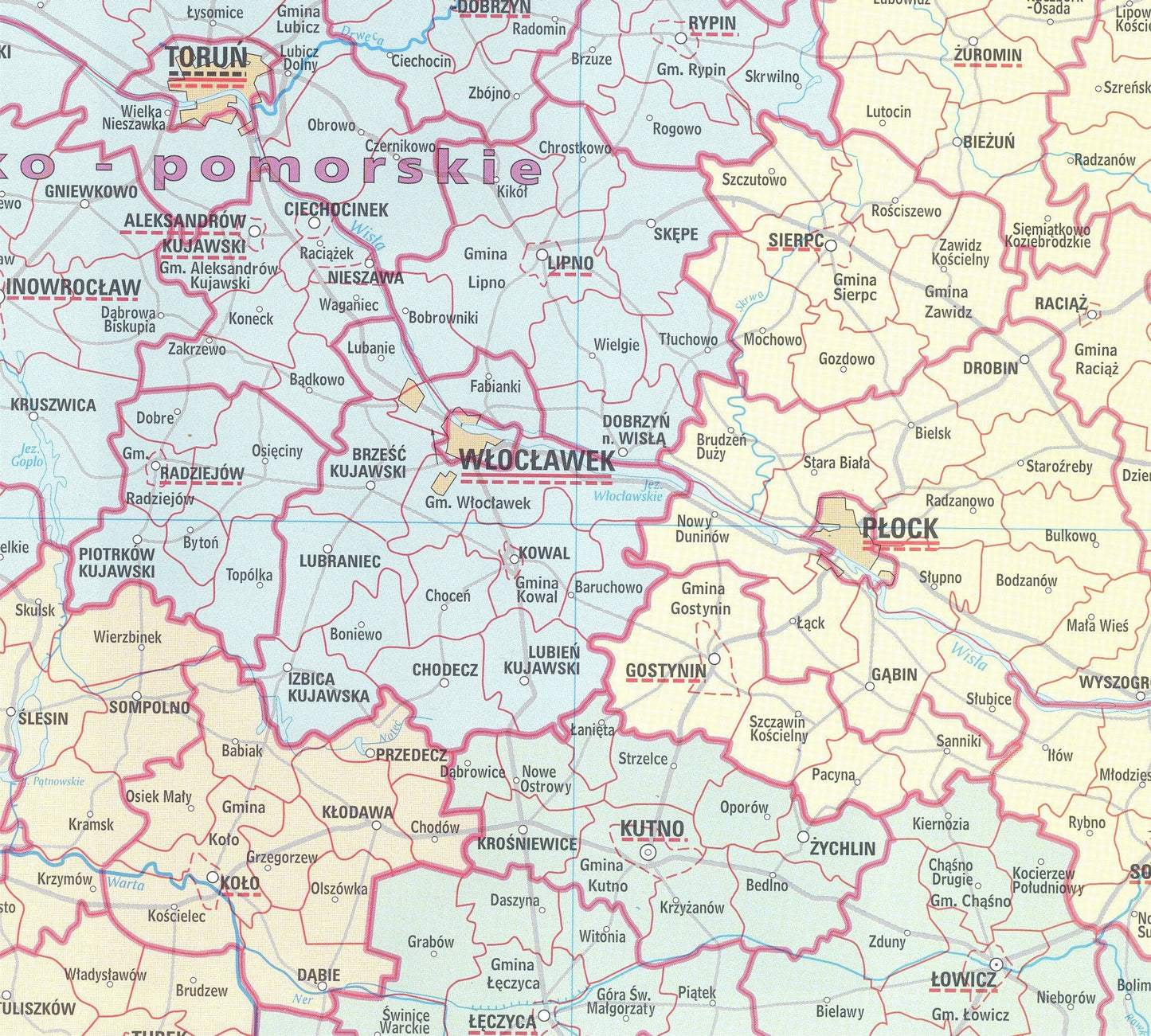 Wall Maps - Polish Administrative Wall Map - Poland Map
