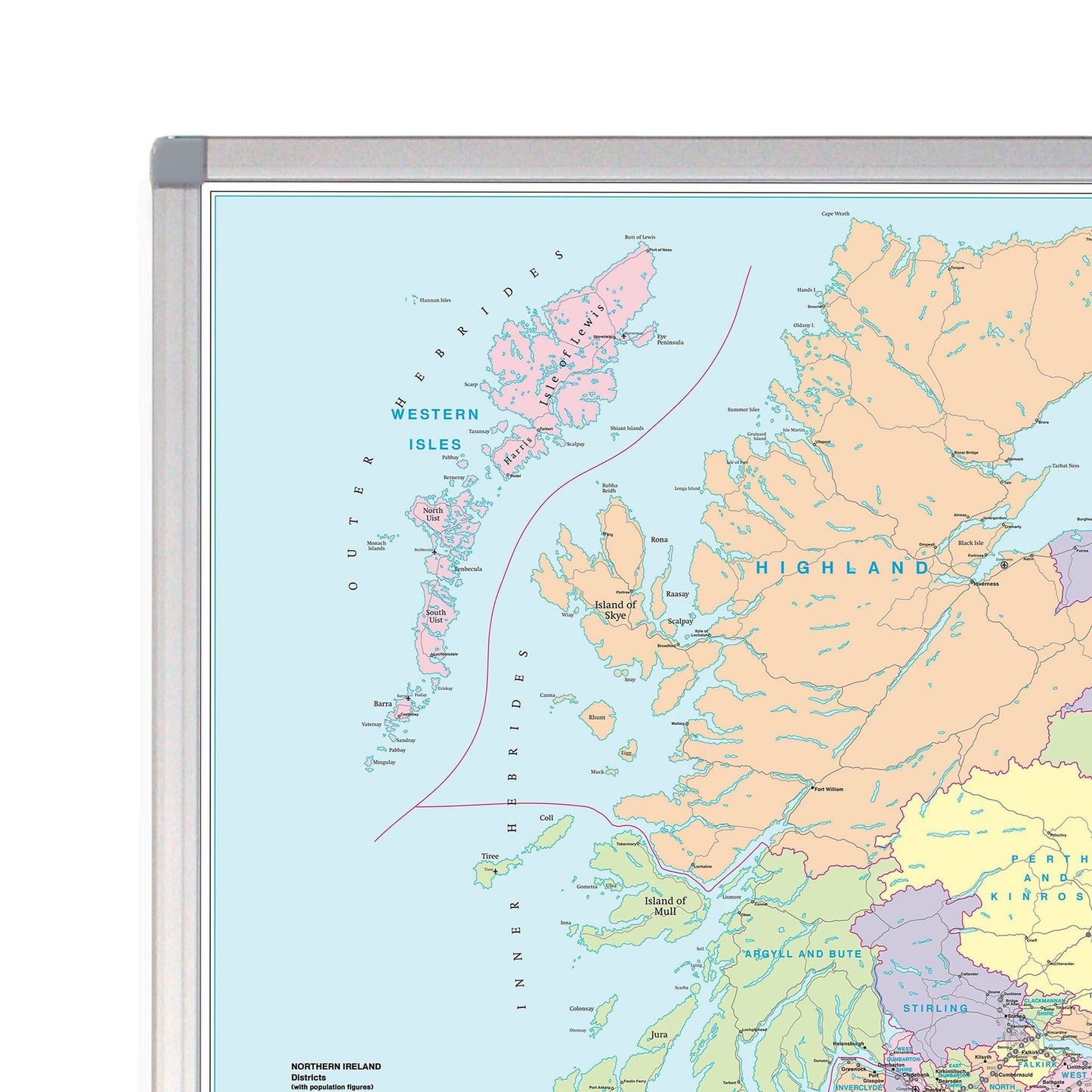 Wall Maps - Scottish Highlands (South) Postcode  Wall Map - Sector Map 28