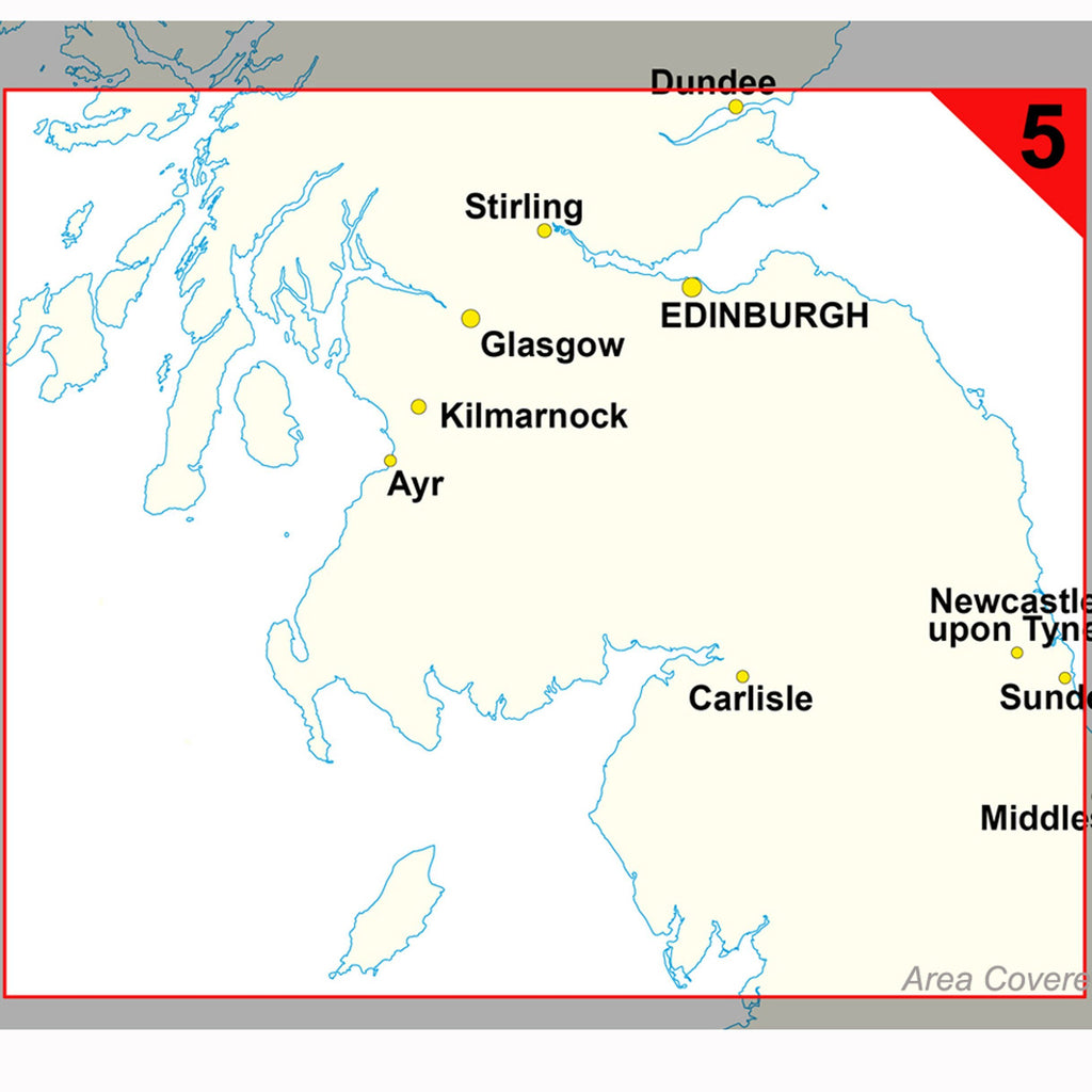 Wall Maps - South And Central Scotland (Glasgow, Edinburgh And ...